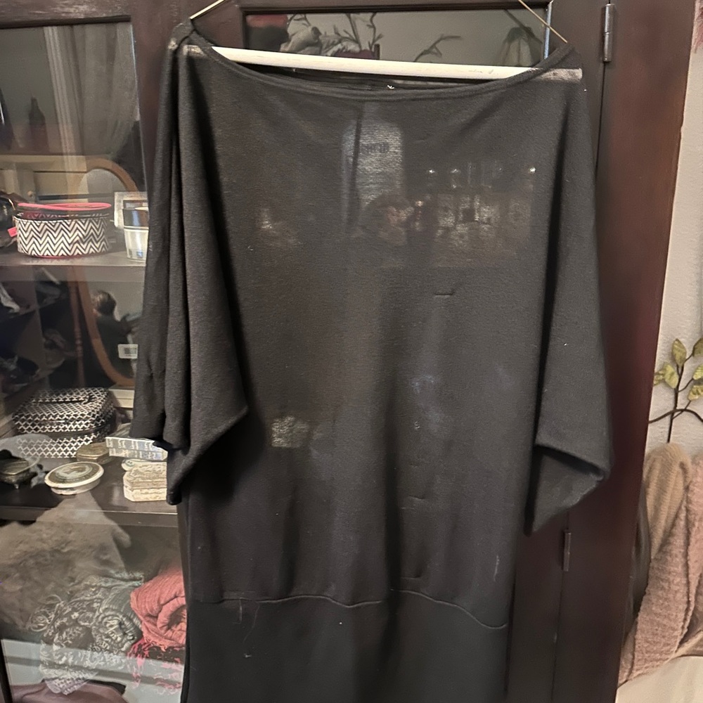 Source Unknown Black Sheer Blouse
